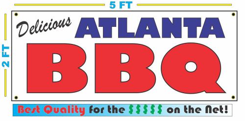 Full Color ATLANTA BBQ BANNER Sign NEW Larger Size Best Quality for the $$$