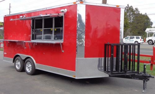 Concession Trailer 8.5&#039;x16&#039; Red - Custom Food Catering Event