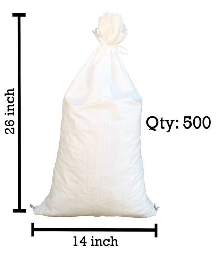 Sandbaggy 500 white empty sandbags for sale 14x26 sandbag sand bags bag poly for sale