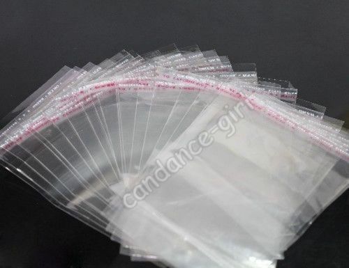 Wholesale100X Self Adhesive Resealable Clear Plastic Cellophane Packaging 8X14cm