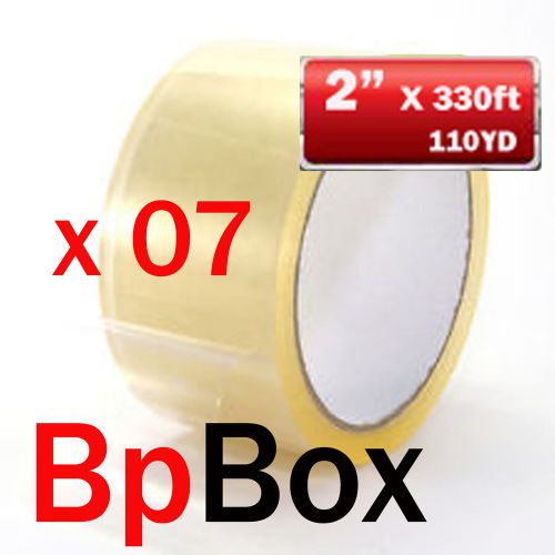 7 sealing tape roll 2&#034; x 330&#039; packing 110 yard clear 2 mil.-, for sale