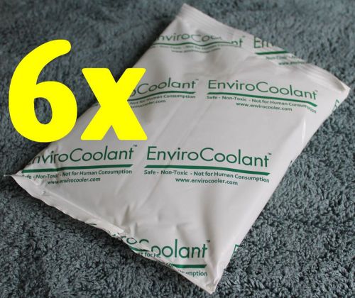 6 Envirocoolant Insulated Shipping Solid Cold Ice Cooler Gel Packs Sunburn