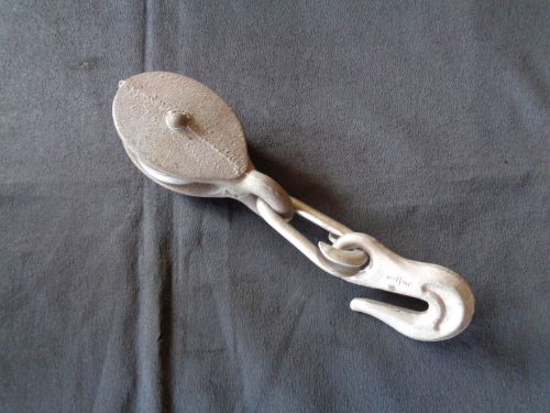 Block and Tackle Block and Hook 2&#034; Pully 1/4&#034; Hook WC Mfg CW Mfg
