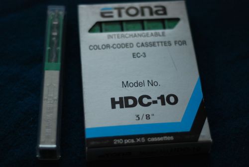 Etona Itoya HDC-10 Green (3/8&#034;) Refill Cartridges (5ct box) for EC-3 Stapler