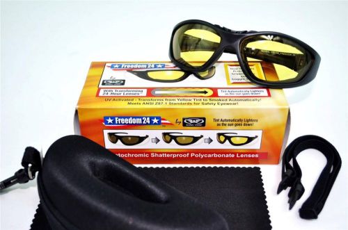 Global vision eyewear freedom 24 riding safety glasses goggles transitional lens for sale