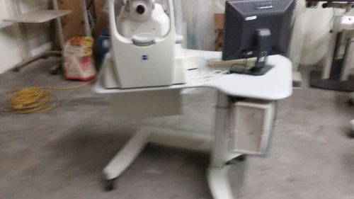 ZEISS OCT III STRATUS TOMOGRAPHER COMPLETE WITH POWER TABLE, PRINTER, KEYBOARD.