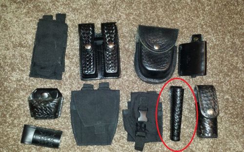 LIGHT/BATON-Police duty belt -basketweave, MOLLE,magazine, handcuffs, glock