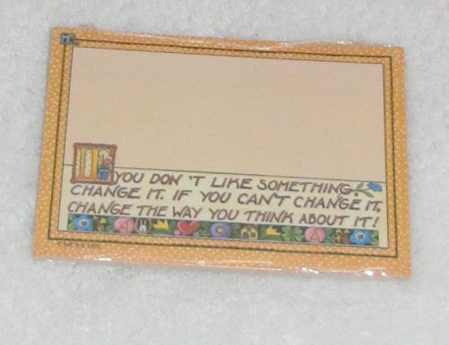 NEW! VINTAGE 1996 MARY ENGELBREIT POST-IT NOTES PAD &#034;CHANGE THE WAY YOU THINK&#034;