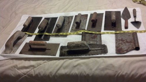 VINTAGE MASONRY  TROWELS   TOOLS THERE ARE 13 TO THIS LOT