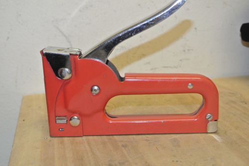 Used arrow fastener light duty  red working staple gun, tacker, model jt-21 for sale