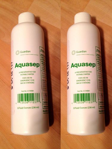 2X New Guardian G1540BA Aquasep Eyewash Water Preservative 8oz. Bottle