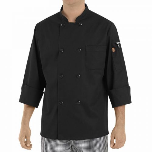 Redkap Chef Designs Chef Coats (Black, Medium, DblBrstd) LOT OF 5, FREE SHIPPING