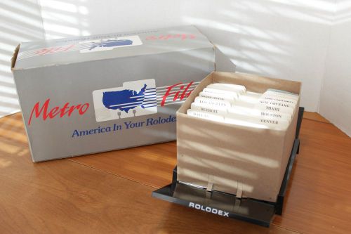 Rolodex VIP 35 Open Tray Metro 1988 Card File Cities Free Shipping NEW IN BOX