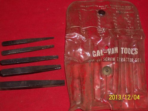 Cal-van tools #44 5-piece screw extractor set 1/4&#034; - 5/8&#034; screws &amp; bolts for sale
