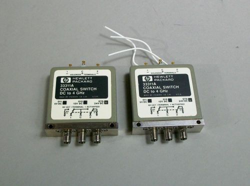 Hewlett Packard 33311A Coaxial Switch DC to 4 GHz - Used - Lot of 2 pcs