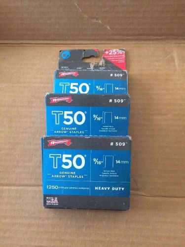 Arrow 509 Genuine T50 9/16-Inch Staples, 1,250-Pack Lot Of 4 Boxes (b41)