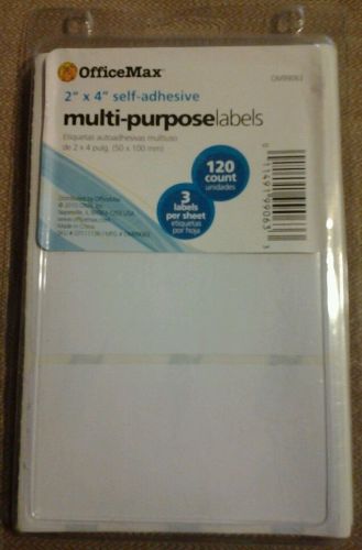2&#034; x 4&#034; self-adhesive multi-purpose labels 120 count