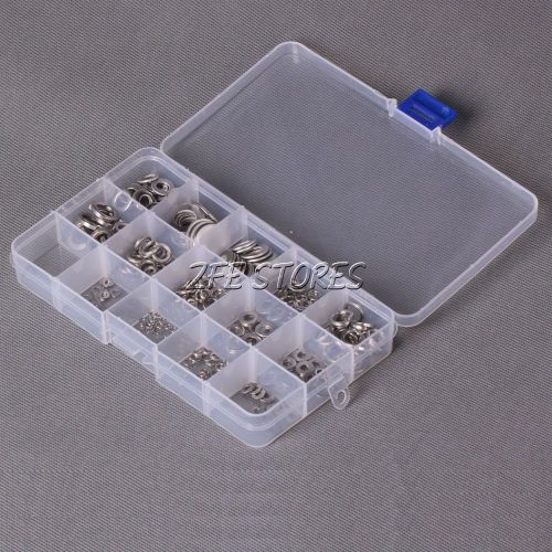 260pcs stainless steel washer/spring washer assortment set for m2.5 3 4 5 6 8 10 for sale
