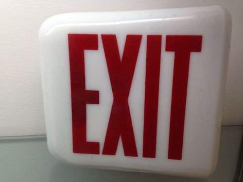 1900s Glass Red Letters EXIT, 2 Sided L