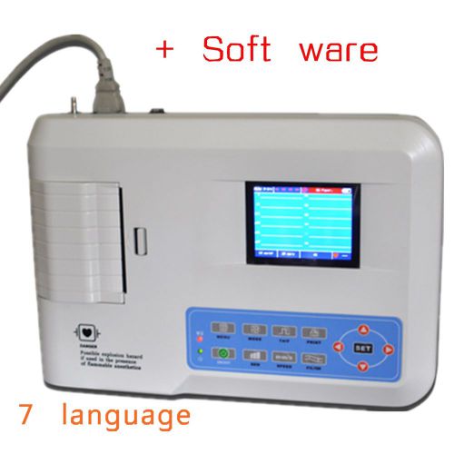 NEW! Portable Digital 3-channel Electrocardiograph ECG Machine EKG with Software