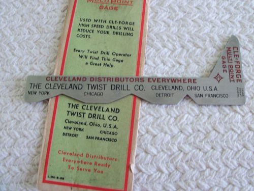 VINTAGE CLE-FORGE MULTI POINT GAGE THE CLEVELAND TWIST DRILL Co. TOOL