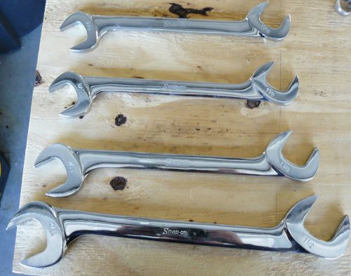 4 SNAP ON FOUR WAY ANGLE HEAD WRENCHES SIZES 1 1/2, 1 1/4, 1 1/8 AND 1 1/16