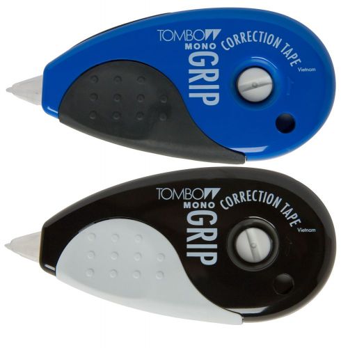 Tombow MONO Blue &amp; Black Grip Correction Tape Top Dispenser (2 Pack)