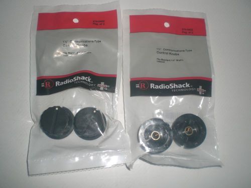 1 1/2&#034; Communications-Type Control Knobs lot of 2 packs ( 4 KNOBS TOTAL )