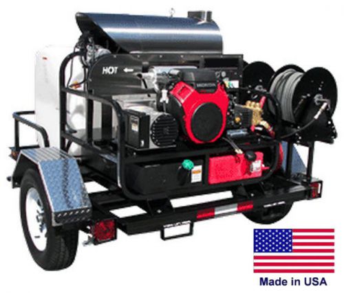 Pressure washer hot water - trailer mount - 200 gal - 5 gpm - 3000 psi - 115v  a for sale