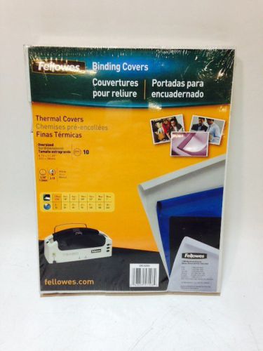 Fellowes 1/16&#034; Gloss White Thermal Binding Covers 10pk Free Shipping