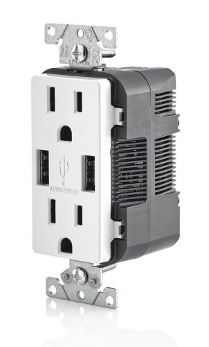 Leviton T5632W USB Charger and Tamper Resistant Duplex Receptacle