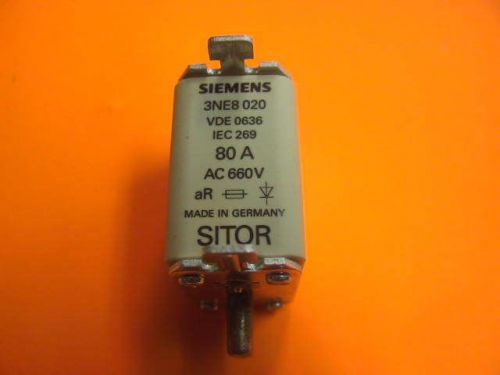 New 80 Amp 660 Volts Siemens 3NE8020 Fuse Links   3NE8 020