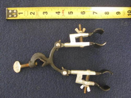 Double clamps in one holder , Single Adjustable Two-Prong lab support Clamps