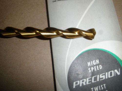 Precision Twist  21/64&#034; HSS parabolic turbo flute taper length drill  NOS USA Ti