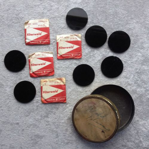 Vintage welding darkening lenses for goggles  filterweld glass 4 - new &amp; used for sale