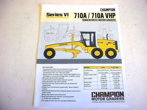 Champion 710A/710A VHP Motor Graders Color Literature                         b2