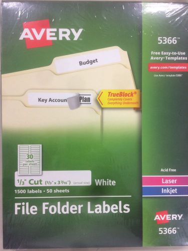 Avery 5366 File Folder Labels for Laser and Ink Jet Printers with TrueBlock