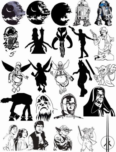 95 Star Wars Vector Clipart for Vinyl Cutter