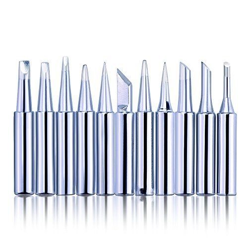 Mudder 11 Pieces Replacement Solder Soldering Iron Tips for 900M Series