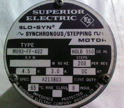 Superior Electric stepping motor