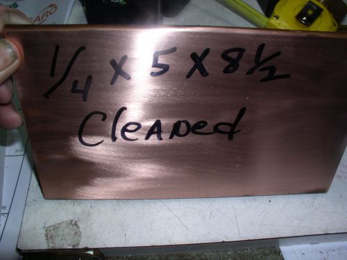 1PC. COPPER BAR FLAT STOCK(TAKEN FROM NEW  ELECTRICAL PANNEL)1/4&#034; X5&#034; X 8 1/2&#034;&#034;