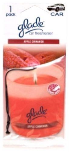 24 Pk Glade Paper Candle Hanging Car &amp;  Home Air Freshener, APPLE CINNAMON Scent