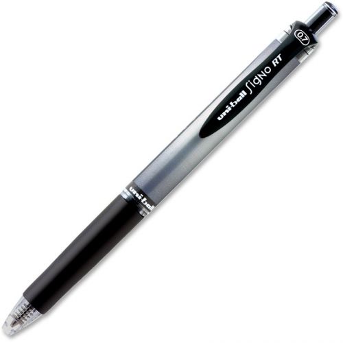 uni-ball Signo Gel Rt Roller Ball Retractable Gel Pen, Black Ink, Medium, Dozen