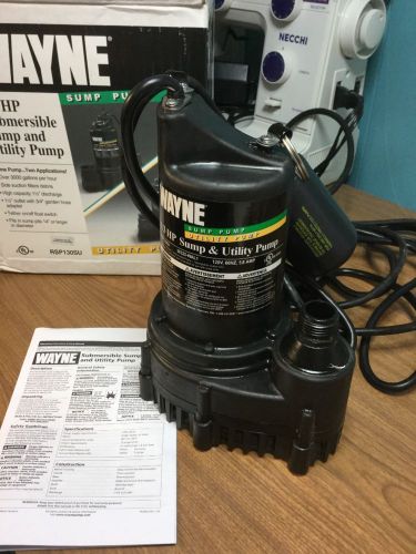 Wayne RSP130 - 1/3 HP Submersible Sump Pump w/ Tether Float Switch