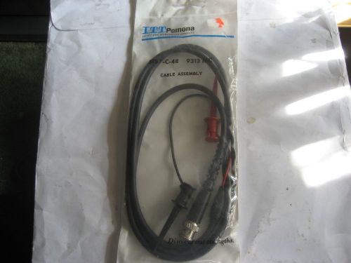 Pomona Cable Assembly, 5187-C-48, 20 AWG BNC to Test Clip Minigrabers, brand new