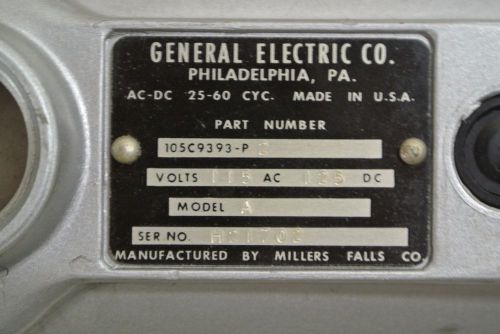 General Electric Charging Motor for Magna Blast Cat: 105C9393-P 2