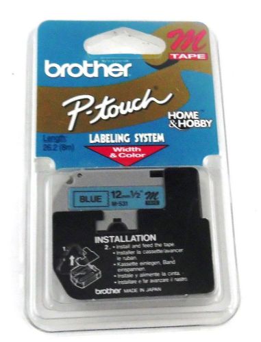 Brother P-Touch BLUE Tape 12mm 1/2&#034; Labeling System M Tape M531