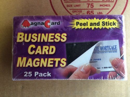 New Magna Peel And Stick Business Card Magnets 25 Pack