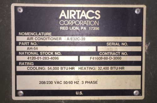 Army Airtacs Air Conditioner A/E32C-39