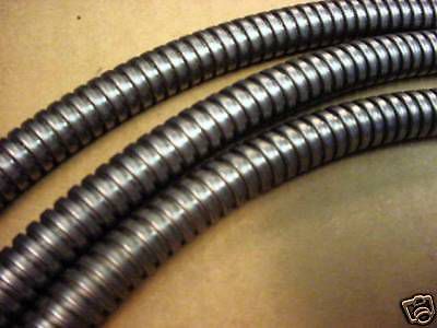 STAINLESS STEEL FLEX HOSE TUBE WIRE CONDUIT LOOM 3/8&#034; I.D. 1/2&#034; O.D. 3&#039; USED